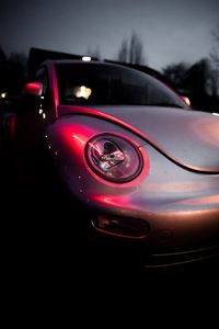 Preview wallpaper car, headlight, night