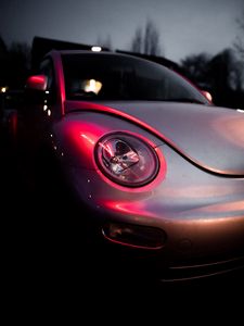 Preview wallpaper car, headlight, night