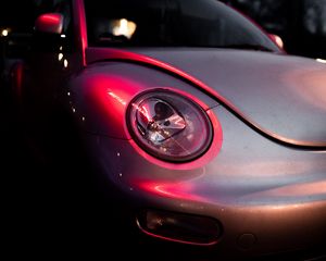 Preview wallpaper car, headlight, night