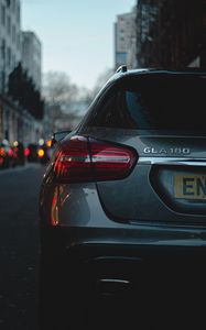 Preview wallpaper car, headlight, rear view, evening