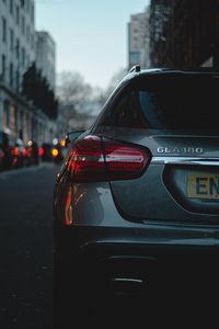 Preview wallpaper car, headlight, rear view, evening
