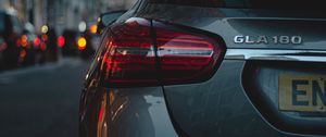 Preview wallpaper car, headlight, rear view, evening