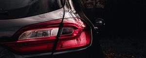 Preview wallpaper car, headlight, rear view, black