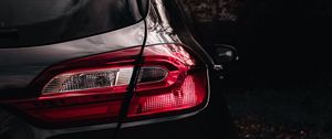 Preview wallpaper car, headlight, rear view, black