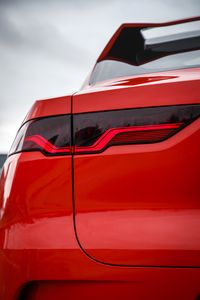 Preview wallpaper car, headlight, red, rear view, closeup