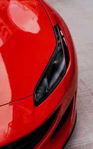 Preview wallpaper car, headlight, red, bumper