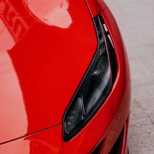 Preview wallpaper car, headlight, red, bumper