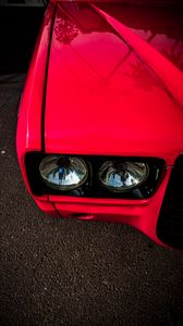 Preview wallpaper car, headlight, red