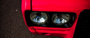 Preview wallpaper car, headlight, red