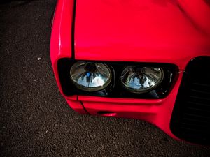 Preview wallpaper car, headlight, red