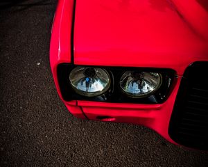 Preview wallpaper car, headlight, red