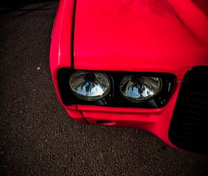 Preview wallpaper car, headlight, red