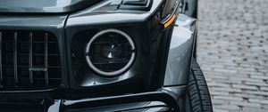 Preview wallpaper car, headlight, suv, black
