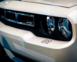 Preview wallpaper car, headlight, white