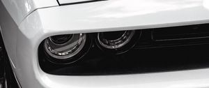 Preview wallpaper car, headlight, white, front view, close-up