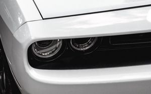 Preview wallpaper car, headlight, white, front view, close-up