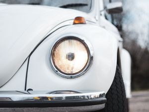 Preview wallpaper car, headlight, white, old, retro