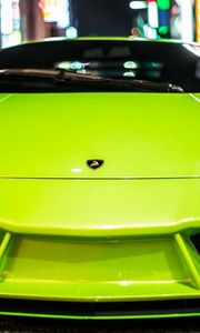 Preview wallpaper car, headlights, lamborghini