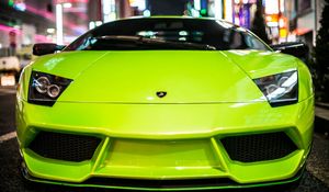 Preview wallpaper car, headlights, lamborghini