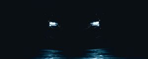 Preview wallpaper car, headlights, light, dark