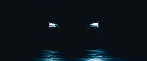 Preview wallpaper car, headlights, light, dark