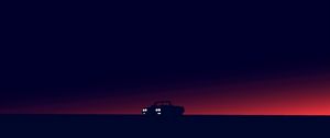 Preview wallpaper car, horizon, art, dark