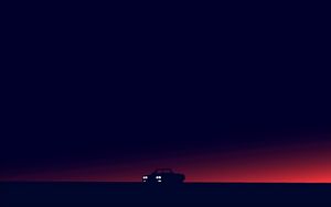Preview wallpaper car, horizon, art, dark