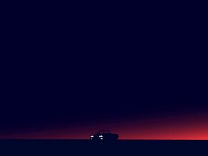Preview wallpaper car, horizon, art, dark