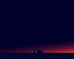 Preview wallpaper car, horizon, art, dark