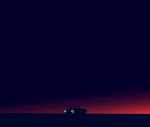 Preview wallpaper car, horizon, art, dark