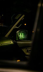 Preview wallpaper car, interior, mirror, glow