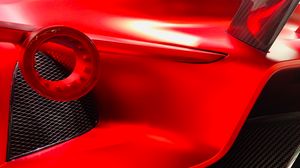 Preview wallpaper car, lantern, red, optics, closeup