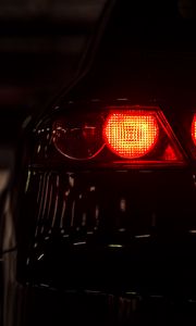 Preview wallpaper car, light, red, dark, backlight