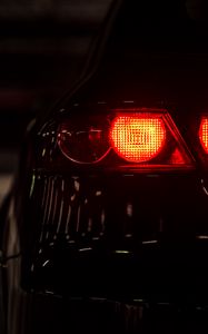 Preview wallpaper car, light, red, dark, backlight