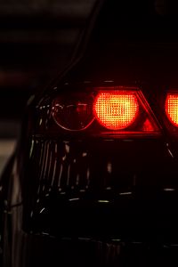Preview wallpaper car, light, red, dark, backlight