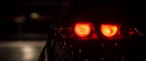Preview wallpaper car, light, red, dark, backlight
