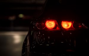 Preview wallpaper car, light, red, dark, backlight