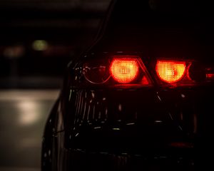 Preview wallpaper car, light, red, dark, backlight