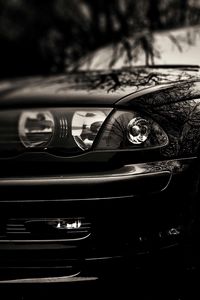 Preview wallpaper car, lights, bw