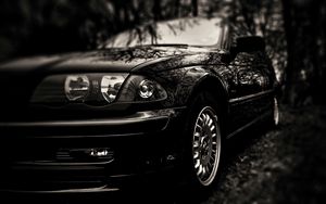 Preview wallpaper car, lights, bw