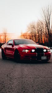 Preview wallpaper car, lights, glow, red