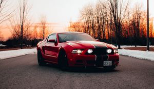Preview wallpaper car, lights, glow, red