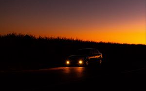 Preview wallpaper car, lights, light, night