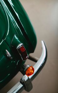 Preview wallpaper car, lights, retro, vintage, green