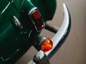 Preview wallpaper car, lights, retro, vintage, green