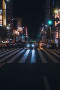 Preview wallpaper car, lights, road, dark
