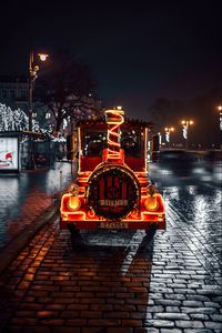 Preview wallpaper car, locomotive, garlands, new year, christmas, festive