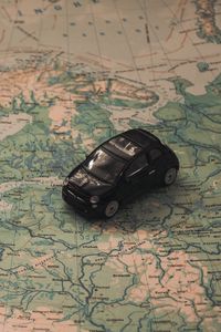 Preview wallpaper car, map, toy, travel, trip