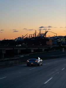 Preview wallpaper car, movement, road