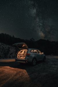 Preview wallpaper car, night, nature, travel